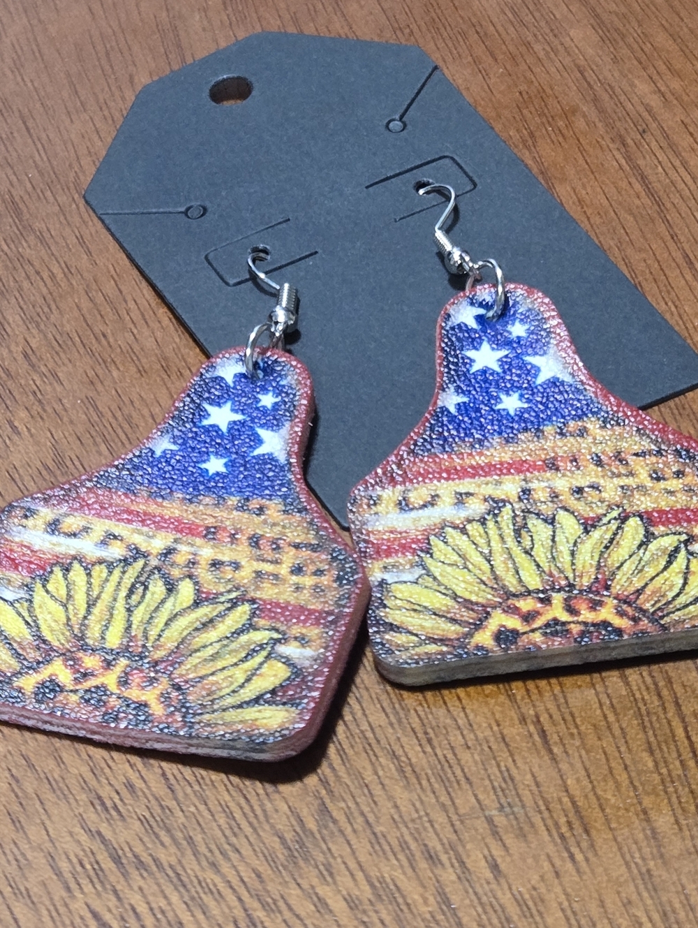 Sunflower Flag Drop Earrings – Handmade Women’s Jewelry